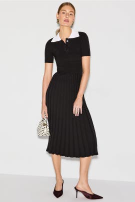 Alexia Admor Black Collared Knit Dress