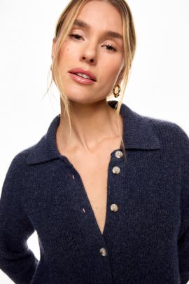 Central Park West Millie Oversized Sweater Polo