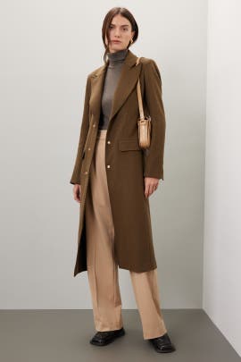 Esteban Cortazar x RTR Olive Green Wool Coat