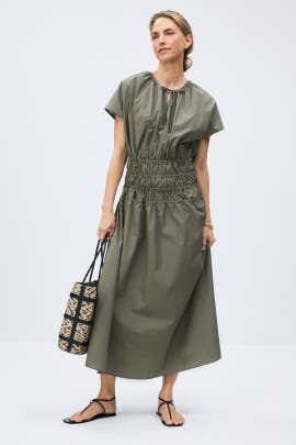Ellen Tracy Green Flared Dress