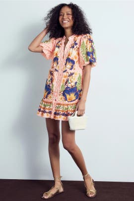 FARM Rio Dream Garden Pink Mini Dress