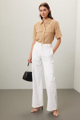 Hudson High-Rise Welt Pocket Cargo Wide Leg Jean