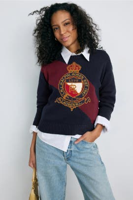 Lauren Ralph Lauren Collegiate Logo Sweater