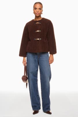 Maje Short Faux Fur Coat