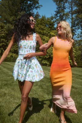 Maje Tie-Dye Knit Maxi Dress
