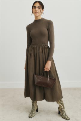 Marie Oliver Green Multimedia Barrett Dress