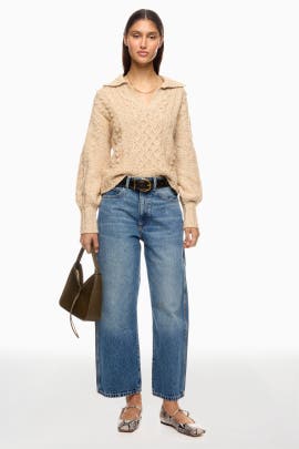 Madewell Warren Polo Cable Sweater