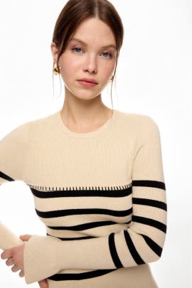 Mon Renn Rhythm Stripe Mix Dress