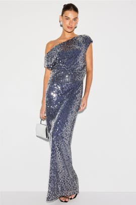 One33 Social Asymmetrical Shoulder Maxi Dress