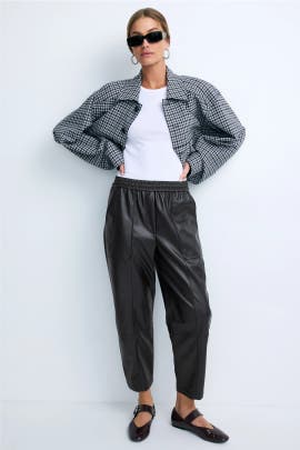 3.1 Phillip Lim x RTR Faux Leather Pull On Trouser