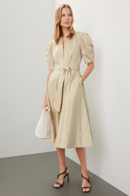 Polo Ralph Lauren Puff Sleeve Midi Dress