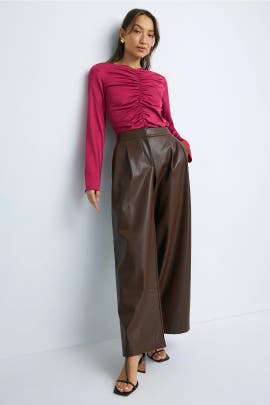 Peter Som x RTR Faux Leather Trousers