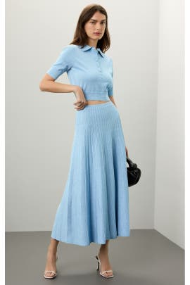 Ronny Kobo x RTR Blue Shimmer Skirt