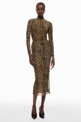 Ronny Kobo x RTR Leopard Print Mesh Top