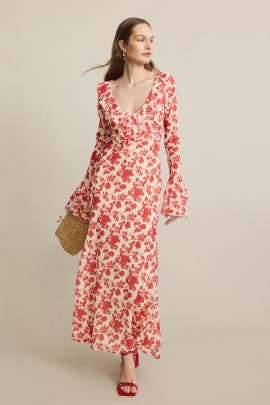 Sister New York Red Floral Shellona Dress