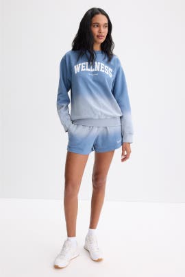 Sporty & Rich Wellness Ivy Crewneck Dip Dye Hoodie
