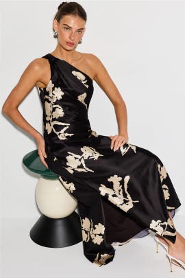 Tanya Taylor One Shoulder Stassi Dress