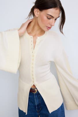 WEWOREWHAT Button Front Cinched Cardigan